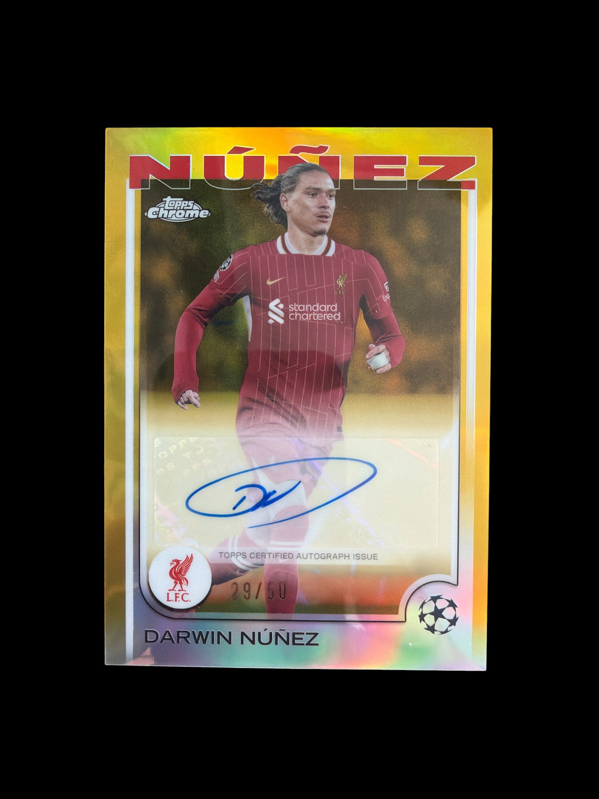 Darwin Nuñez Auto /50 Topps Chrome UCC 2024/25