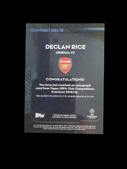 Declan Rice Auto /99 Topps UCC Knockout 2025/26