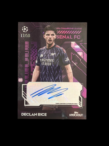 Declan Rice Auto /50 Topps UCC Knockout 2025/26