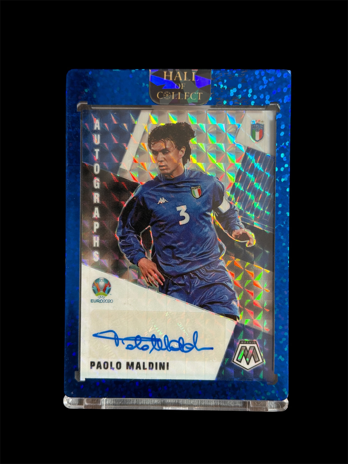 Paolo Maldini Auto Panini Mosaic UEFA Euro Soccer 2021