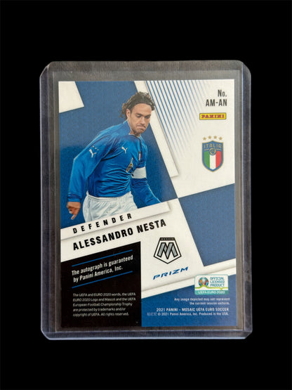 Alessandro Nesta Auto Disco Prizm Panini Mosaic UEFA Euro Soccer 2021