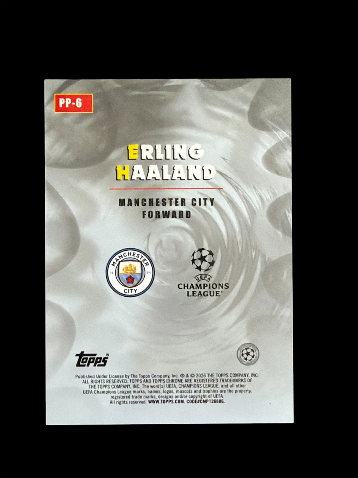 Erling Haaland Power Players /50 Topps Chrome UCC 2026