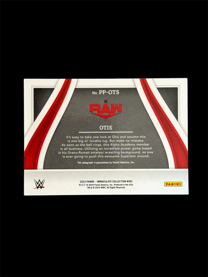 Otis Past and Present On Card Auto /10 Panini Immaculate WWE 2023