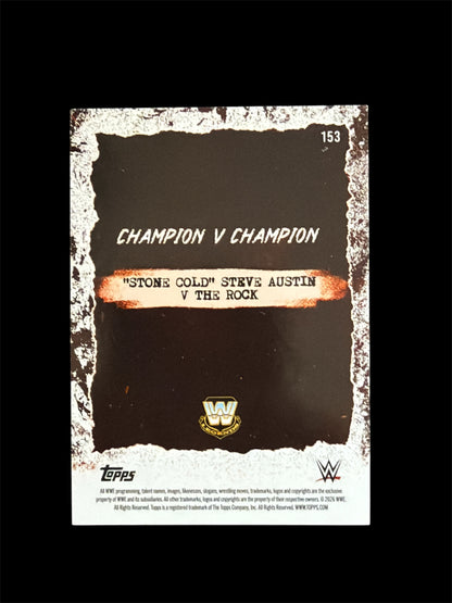 Stone Cold Steve Austin vs The Rock /25 Topps Decades WWE 1990‘s