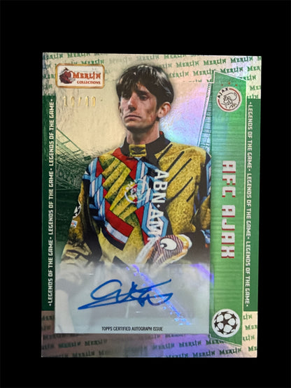 Edwin Van der Sar Auto /49 Topps Merlin Heritage 2023