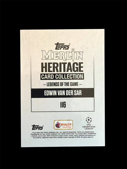 Edwin Van der Sar Auto /49 Topps Merlin Heritage 2023