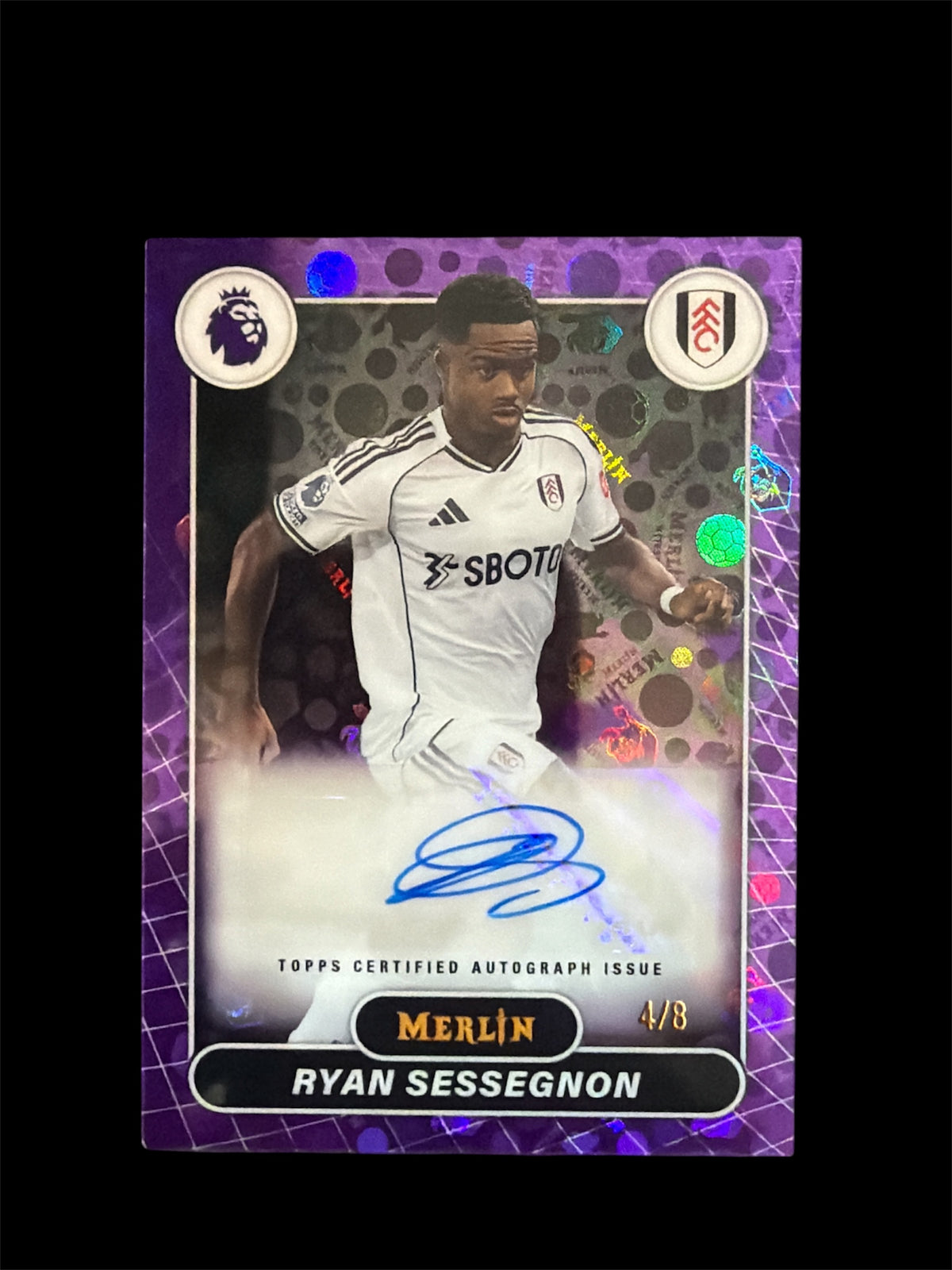 Ryan Sessegnon Auto /8 Topps Merlin BPL 2026