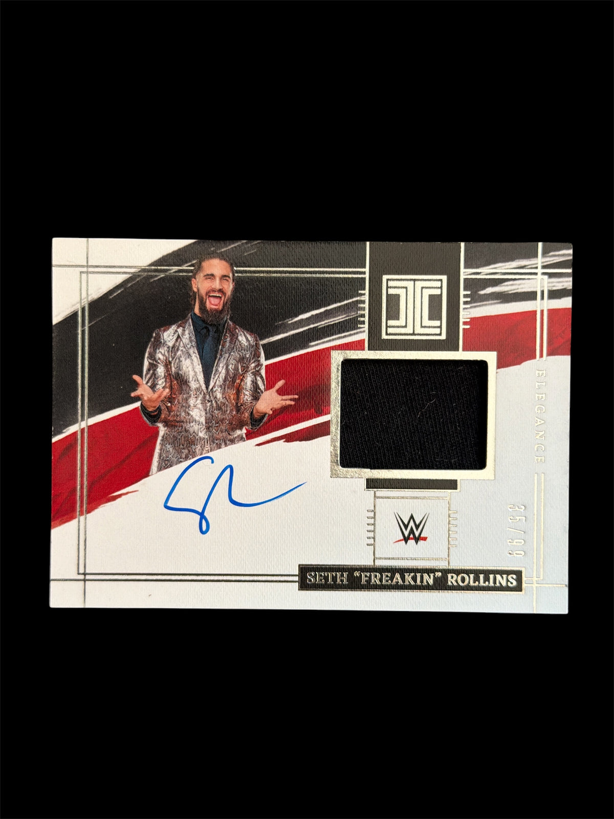 Seth „Freakin“ Rollins Elegance Relic On Card Auto /99 Panini Impeccable WWE 2022