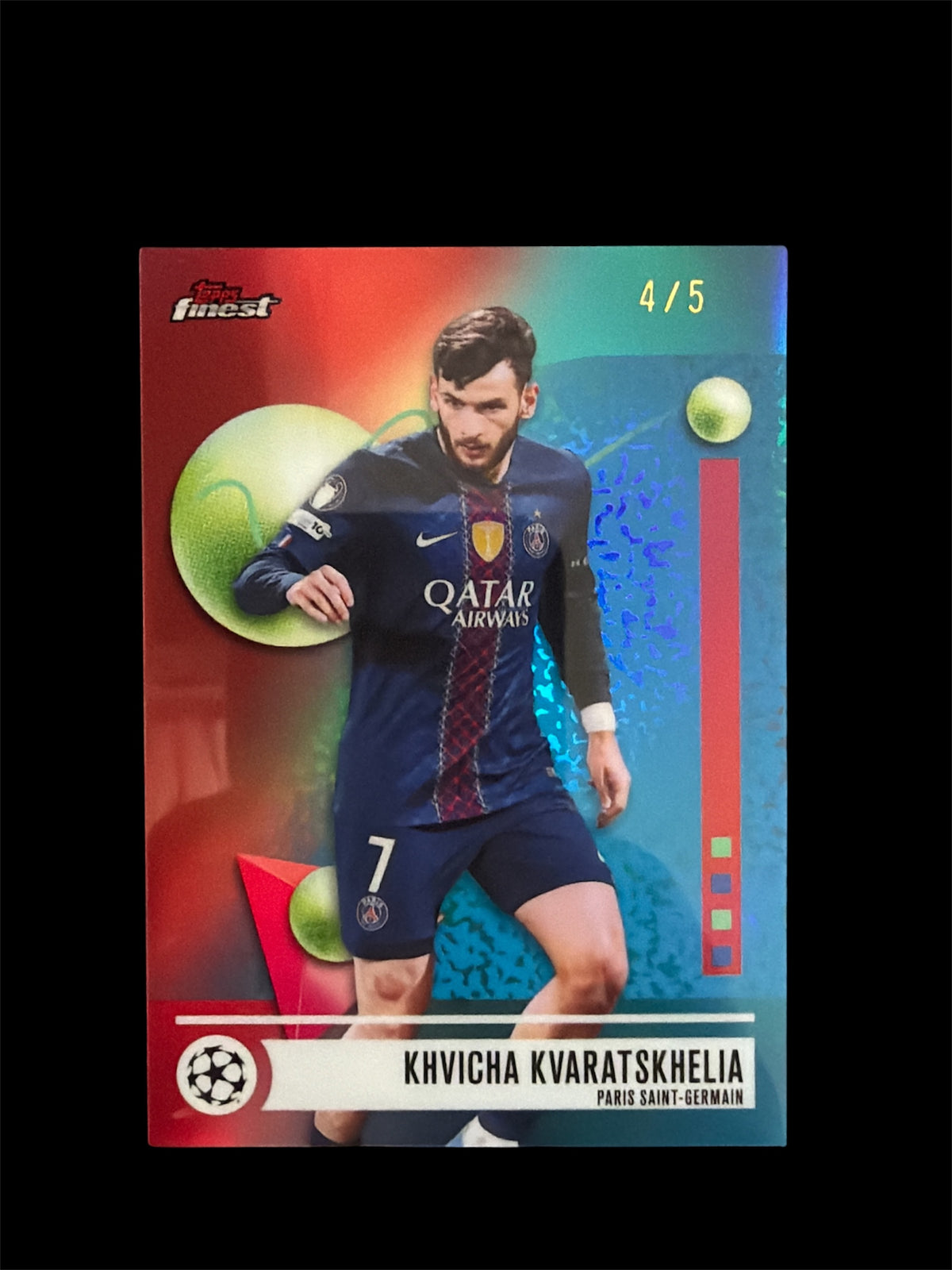 Khvicha Kvaratskhelia /5 Topps Finest UCC 2025/26
