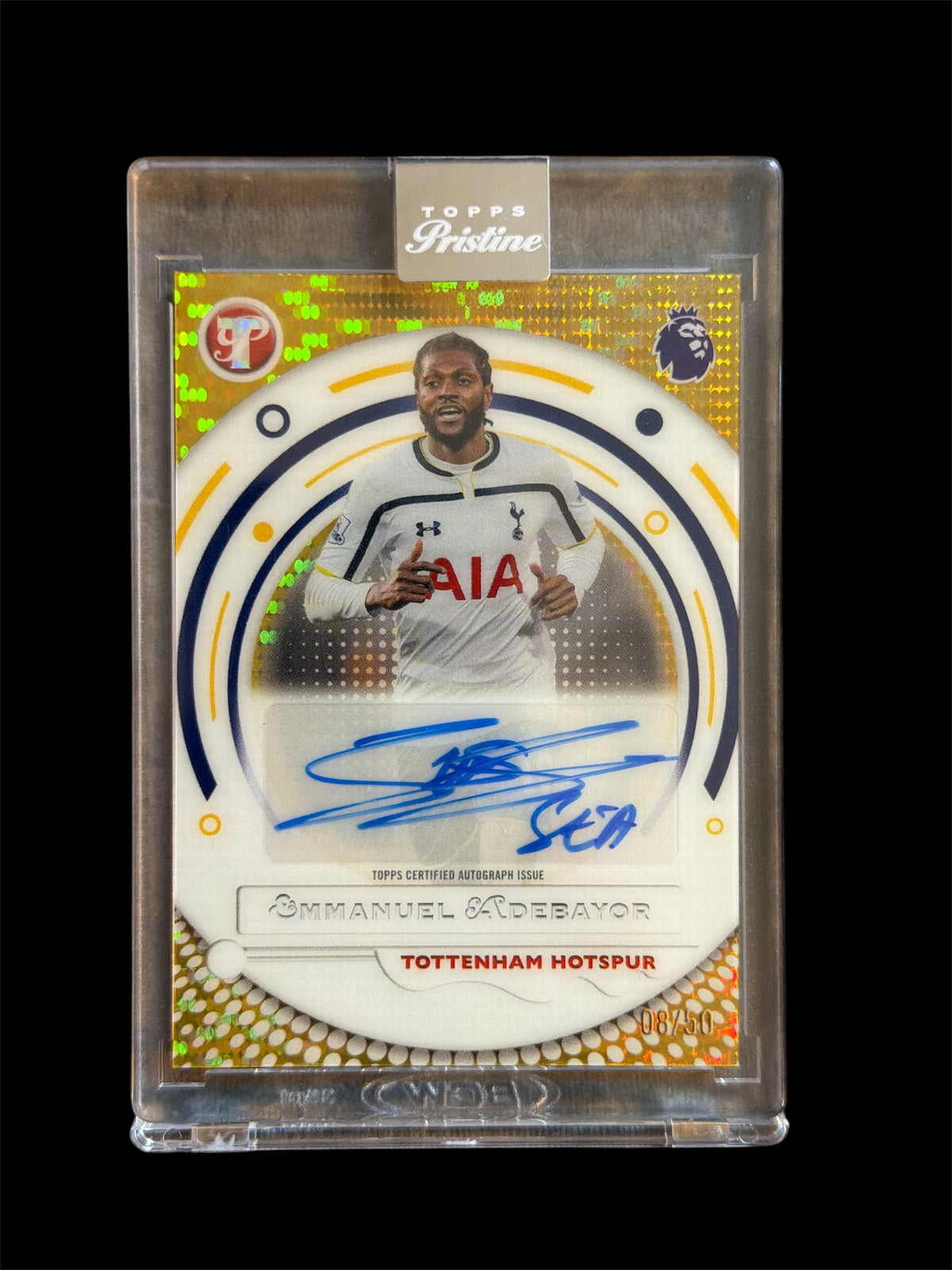 Emmanuel Adebayor Auto /50 Topps Pristine BPL 2026