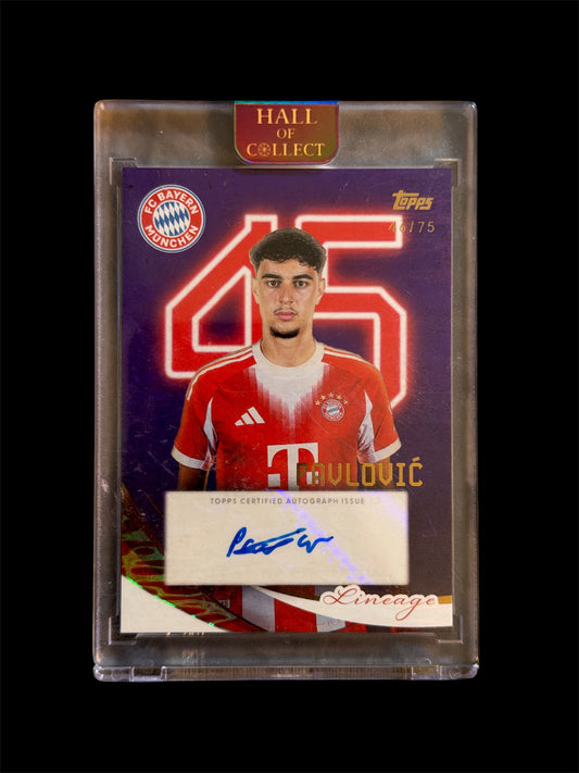 Aleksandar Pavlovic Auto /75 Topps Lineage FC Bayern München 2025/26