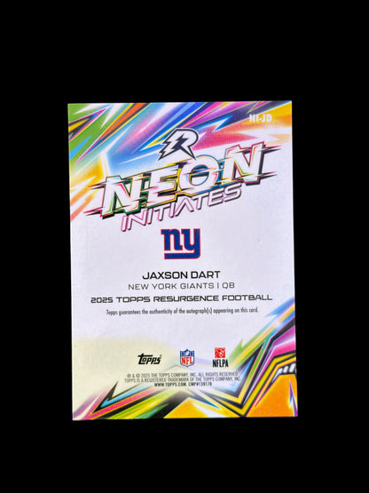 Jaxson Dart RC On Card Auto Topps Resurgence Football 2025
