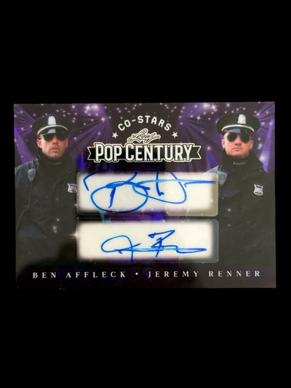 Ben Affleck Jeremy Renner Dual Auto 1/1 Leaf Pop Century 2026