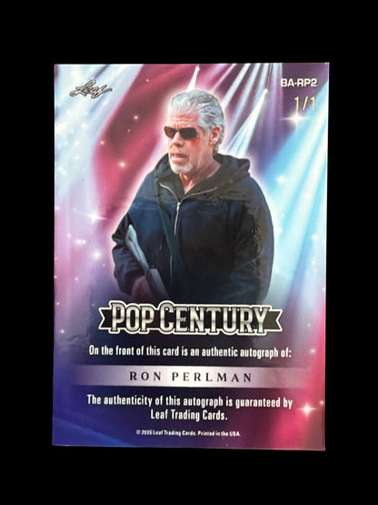 Ron Perlman Auto 1/1 Leaf Pop Century 2026