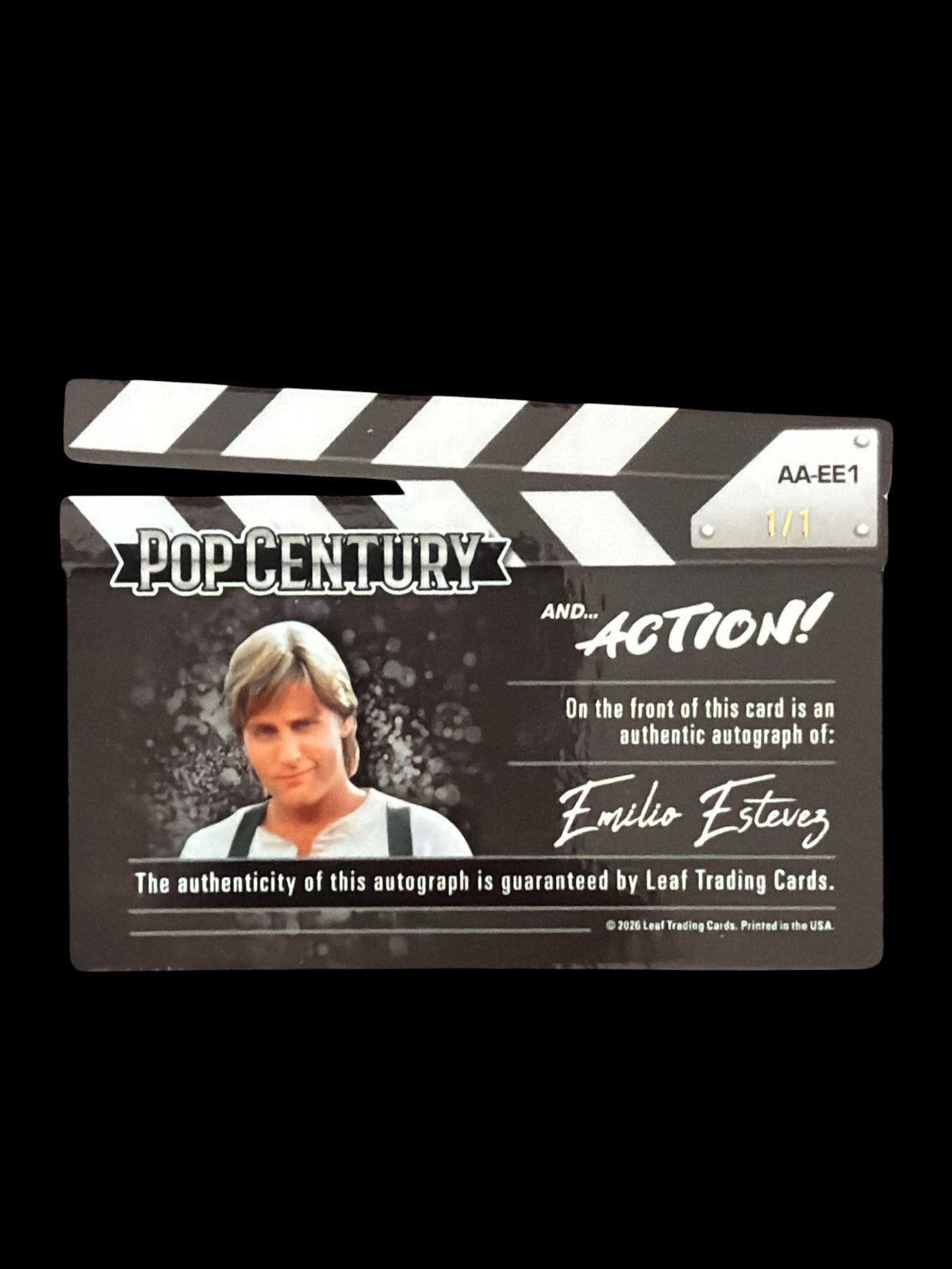 Emilio Estevez Auto 1/1 And Action Leaf Pop Century 2026