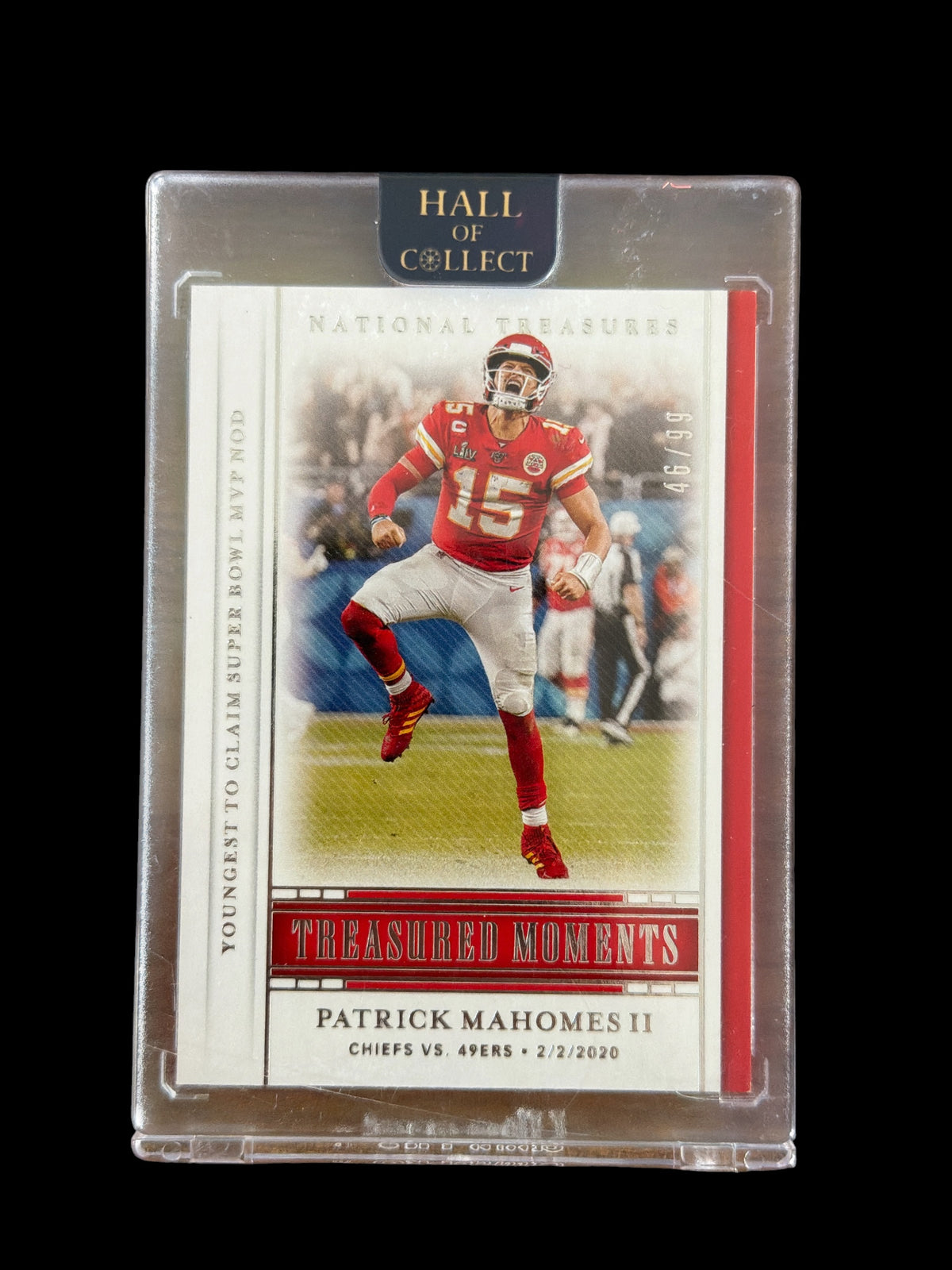 Patrick Mahomes Treasured Moments /99 Panini National Treasures Football 2020