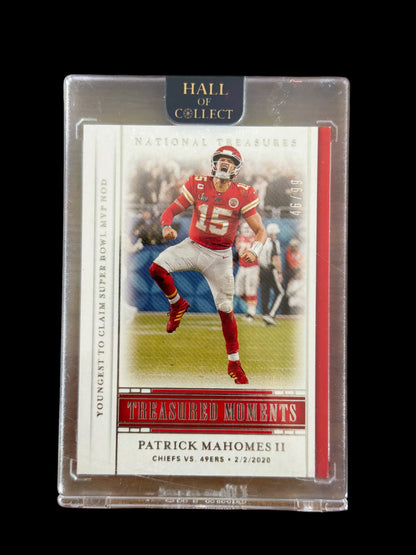 Patrick Mahomes Treasured Moments /99 Panini National Treasures Football 2020
