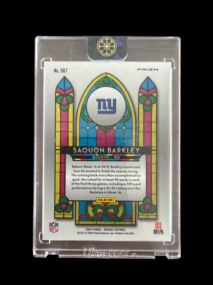 Saquon Barkley Stained Glass SP Panini Mosaic Football 2020