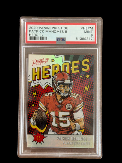 Patrick Mahomes Heroes PSA 9 Panini Prestige Football 2020