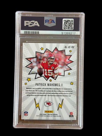 Patrick Mahomes Heroes PSA 9 Panini Prestige Football 2020