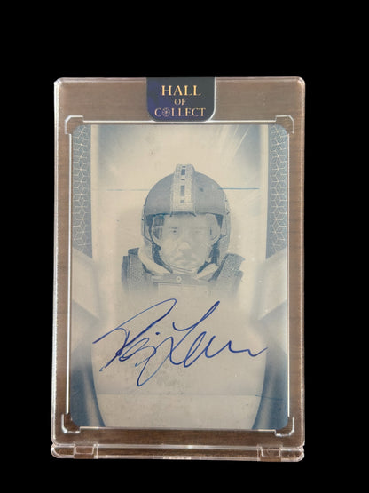 Denis Lawson as Wedge Antilles 1/1 Printing Plate On Card Auto Star Wars Masterwork