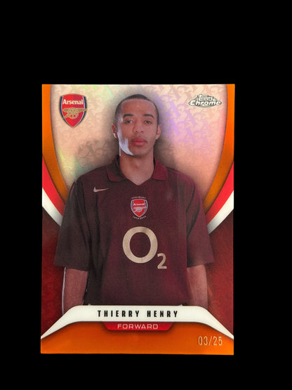 Thierry Henry /25 Gunners Topps Chrome Arsenal London 2026