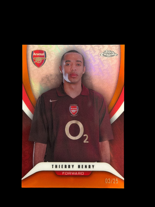 Thierry Henry /25 Gunners Topps Chrome Arsenal London 2026