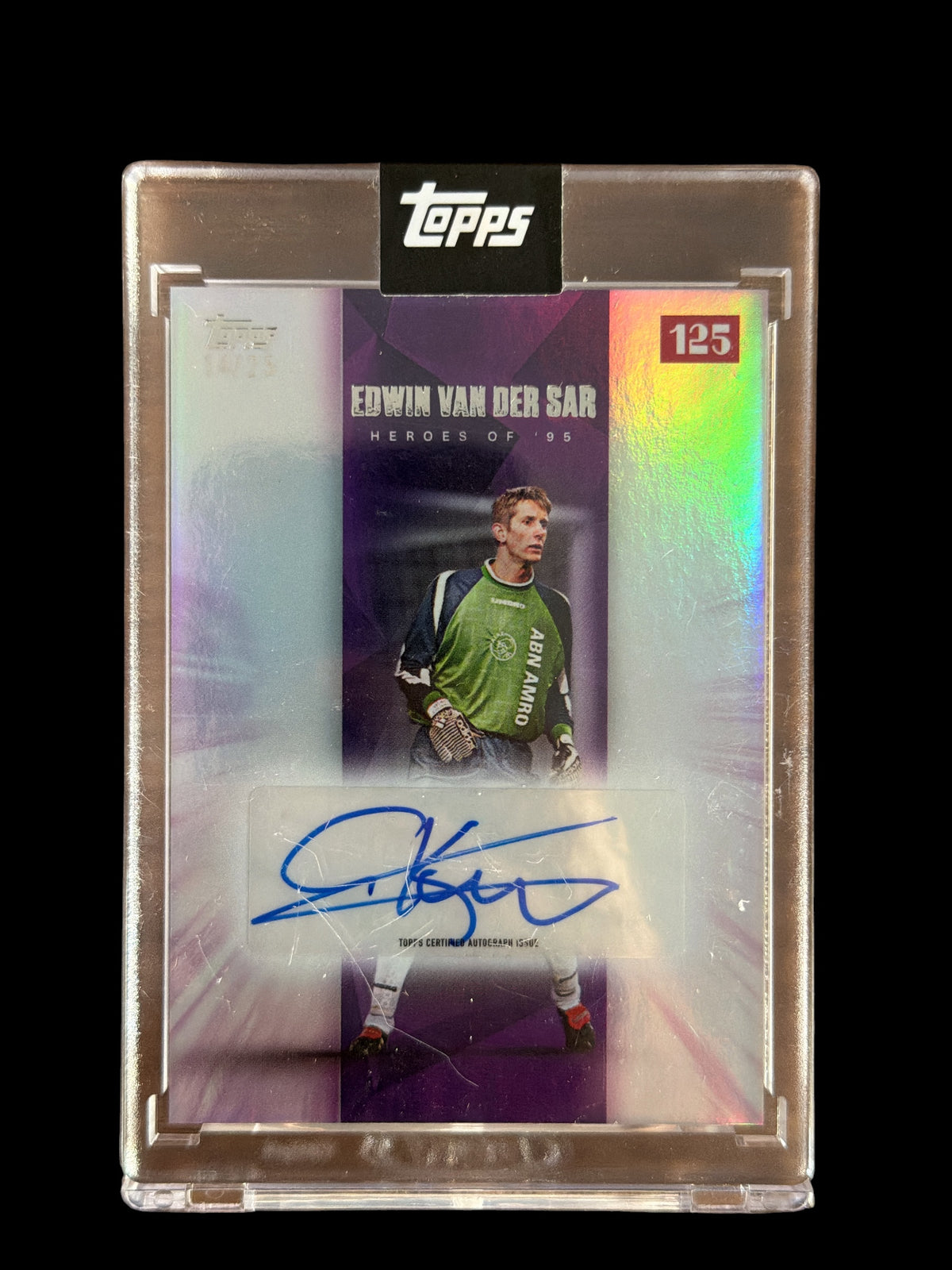 Edwin Van der Sar Auto /25 Heroes of 95 Topps Ajax Amsterdam 125 Jahre