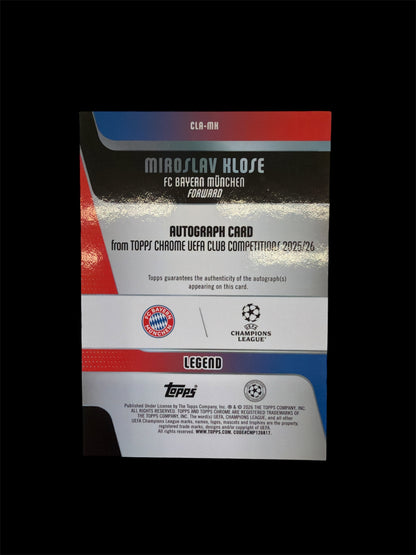 Miroslav Klose Auto /150 Topps Chrome UCC 2025/26