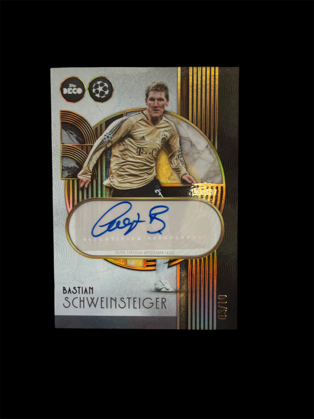 Bastian Schweinsteiger Auto /10 Topps Deco UCC 2025/26