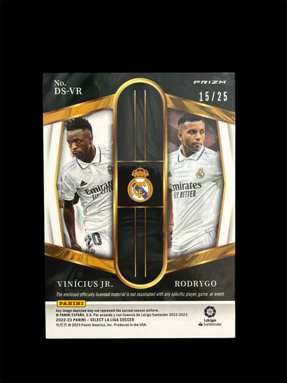 Vinicius jr / Rodrygo Dual Swatches /25 Panini Select La Liga 2022-23