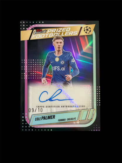Cole Palmer Auto /10 Prized Footballers Topps Finest UCC 2025/26