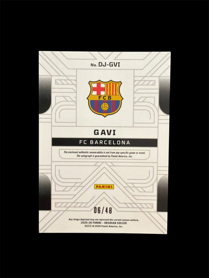 Gavi Auto Relic /48 Panini Obsidian 2025-26