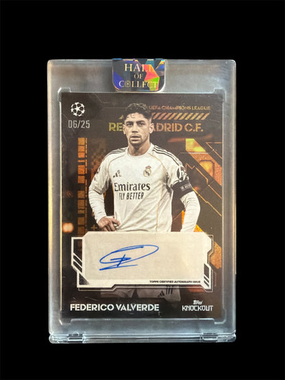 Federico Valverde Auto /25 Topps Knockout UCC 2025/26