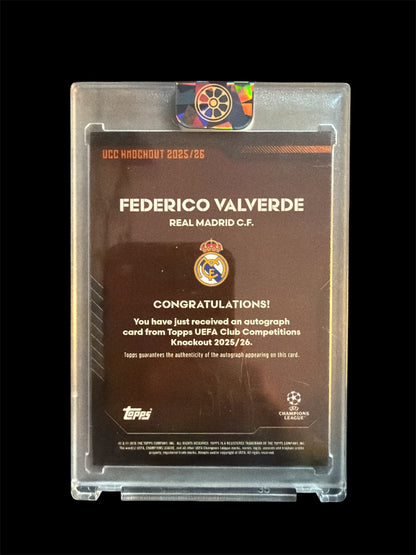 Federico Valverde Auto /25 Topps Knockout UCC 2025/26