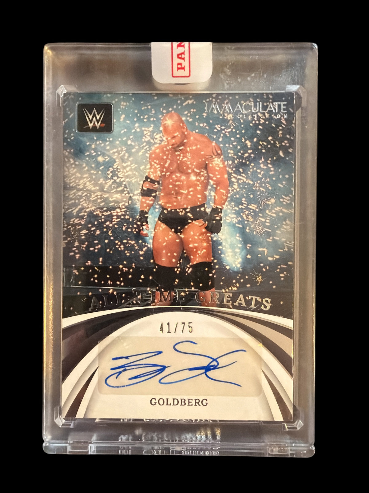 Goldberg All-Time Greats Auto /75 Panini Immaculate WWE 2022
