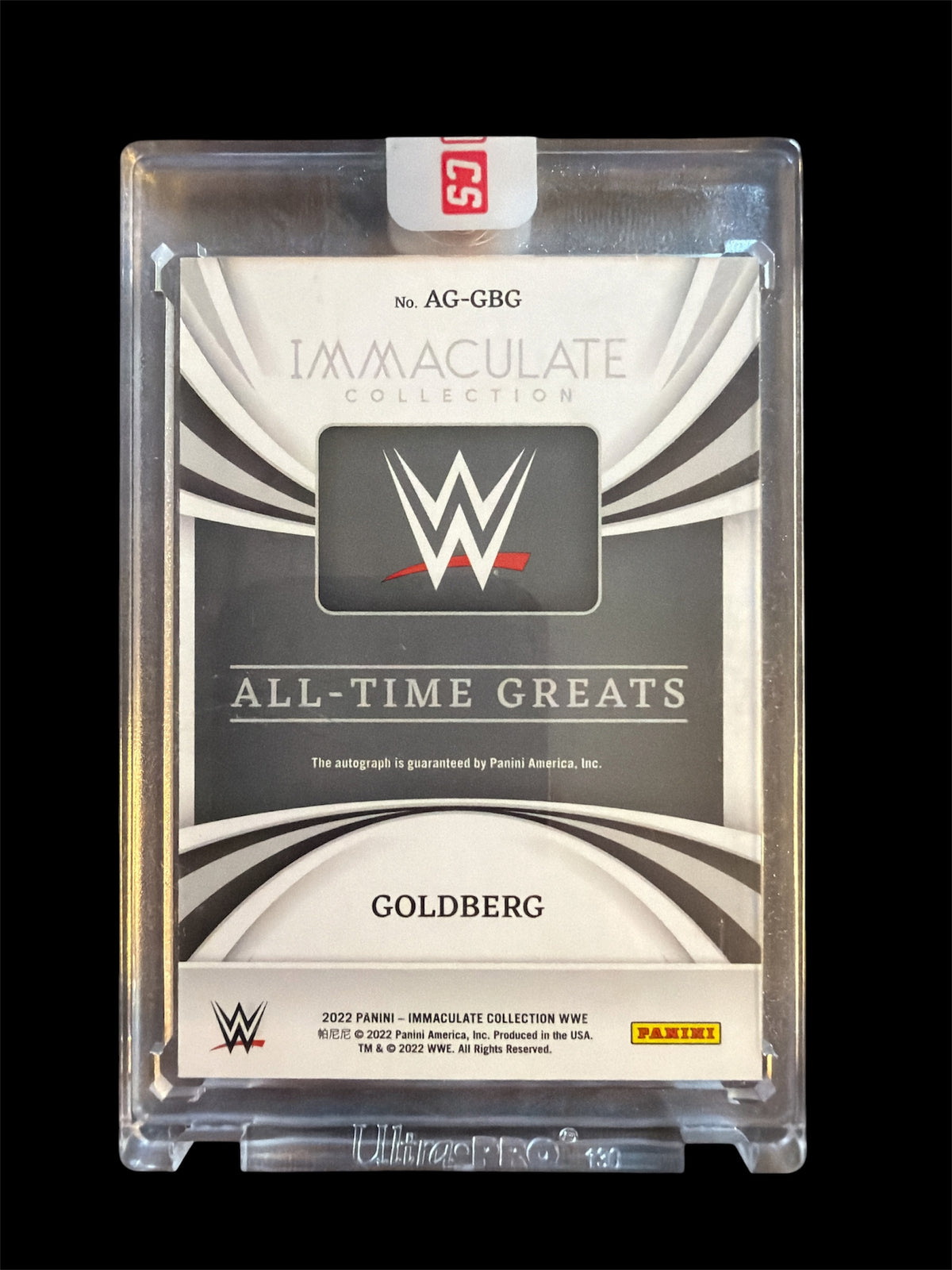 Goldberg All-Time Greats Auto /75 Panini Immaculate WWE 2022