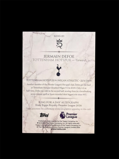 Jermain Defoe On Card Auto /25 Topps Royalty BPL 2026