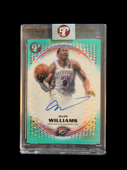 Jalen Williams On Card Auto /199 Topps Pristine Basketball 2026