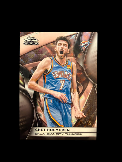 Chet Holmgren /15 Topps Chrome Black NBA 2026