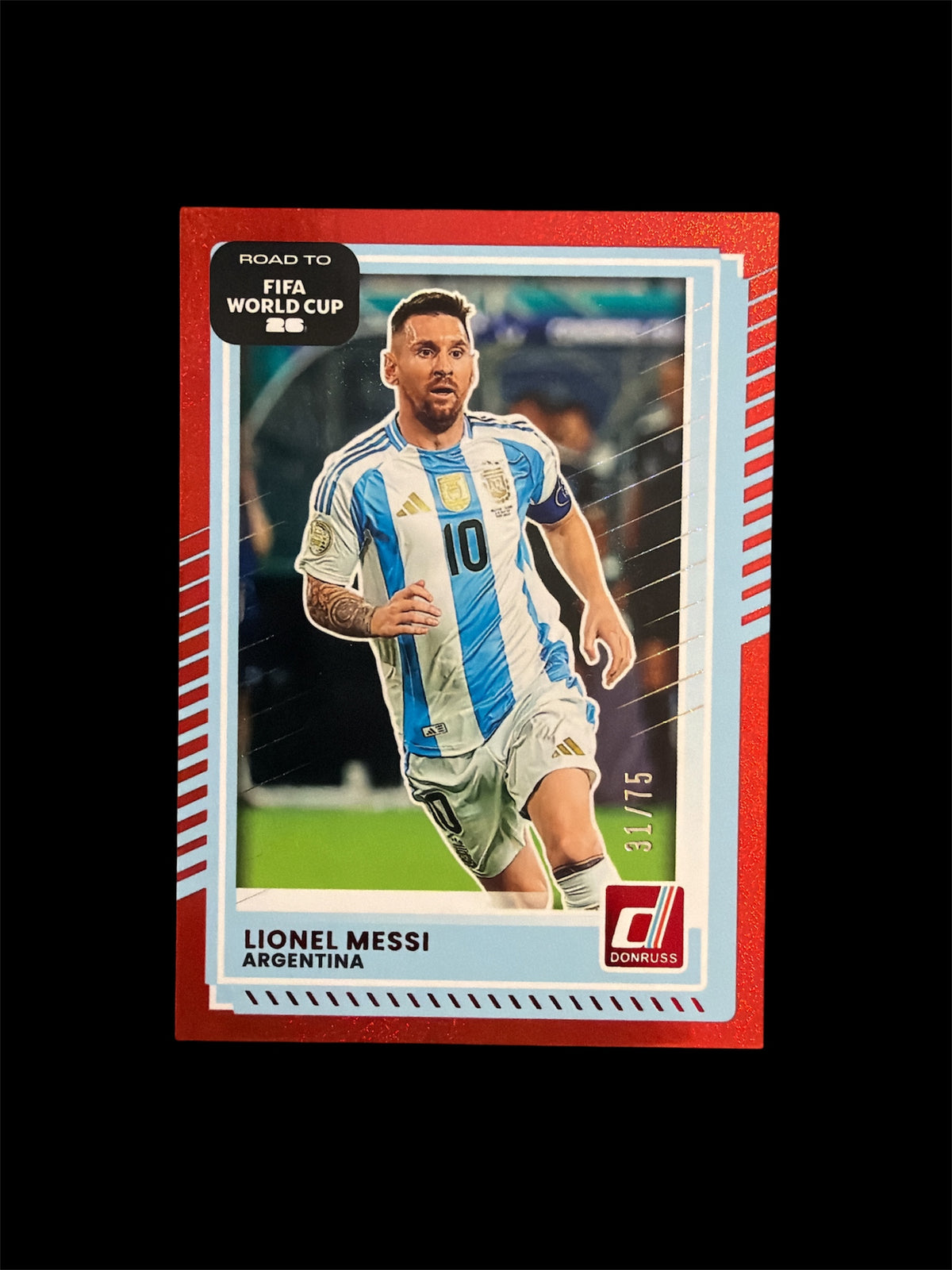 Lionel Messi /75 Panini Donruss Road to FIFA World Cup 26