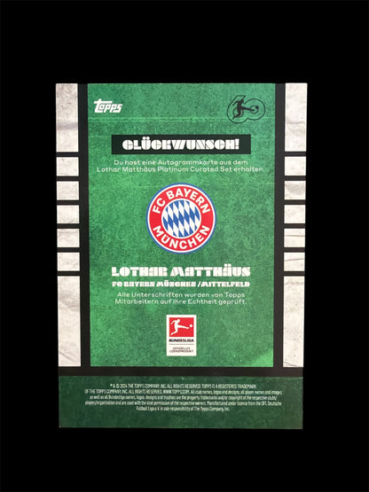 Lothar Matthäus Auto /49 Topps Lothar Matthäus Platinum Curated Set 2024