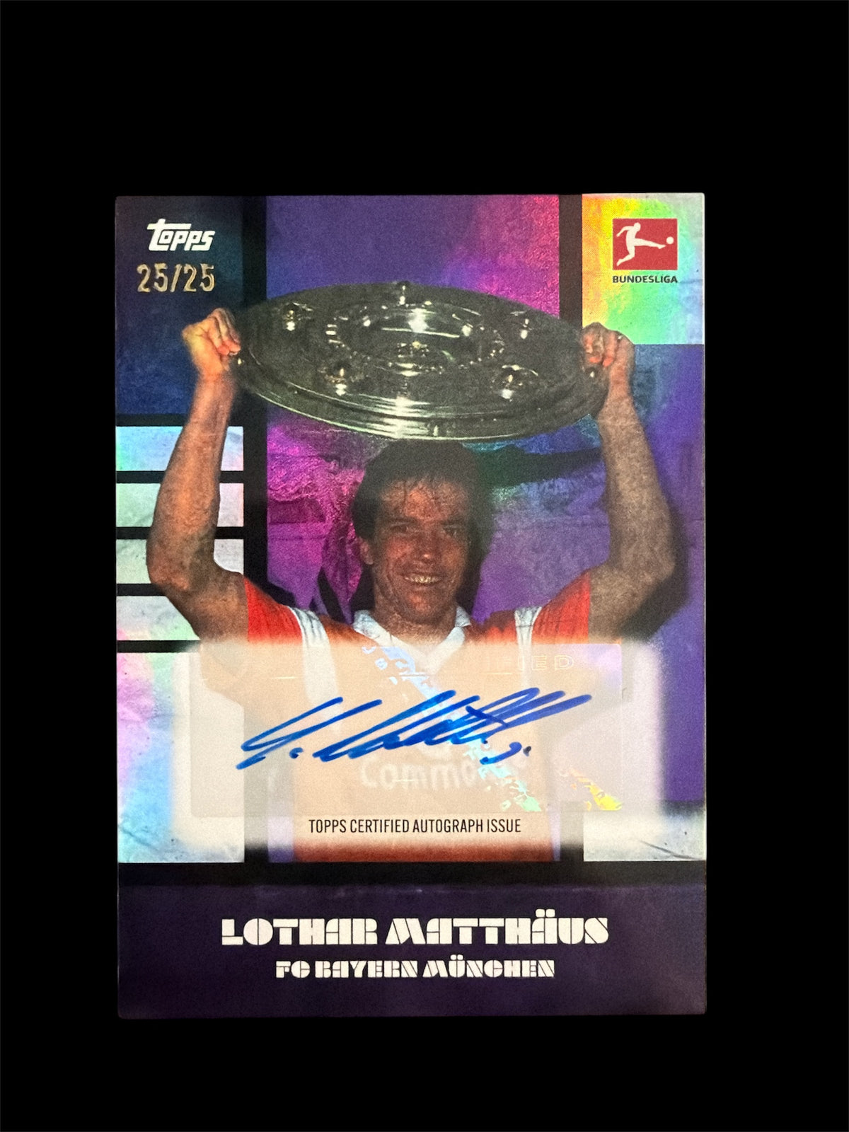Lothar Matthäus Auto /25 Bookend Topps Lothar Matthäus Platinum Curated Set 2024