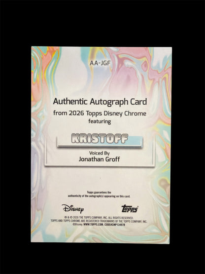 Kristoff Auto by Jonathan Groff Topps Disney Chrome 2026