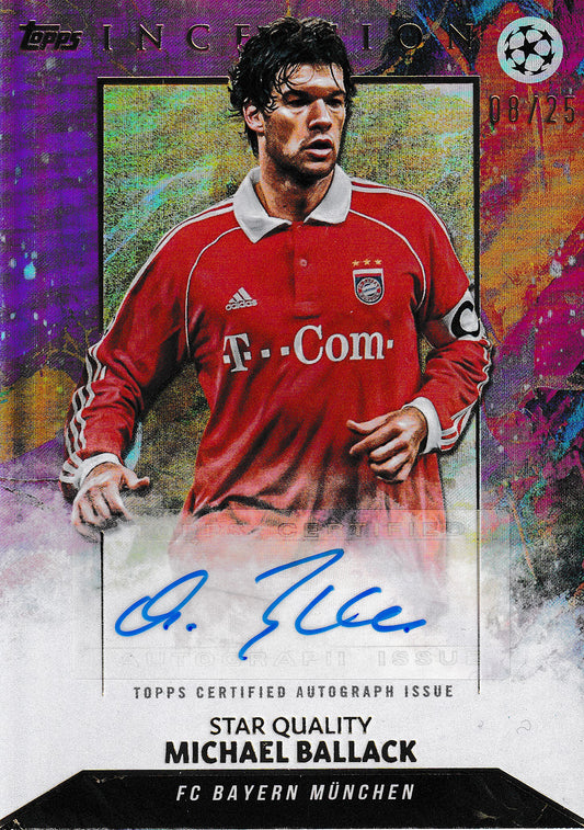 Michael Ballack Star Quality Autograph /25 Topps Inception 2023/24