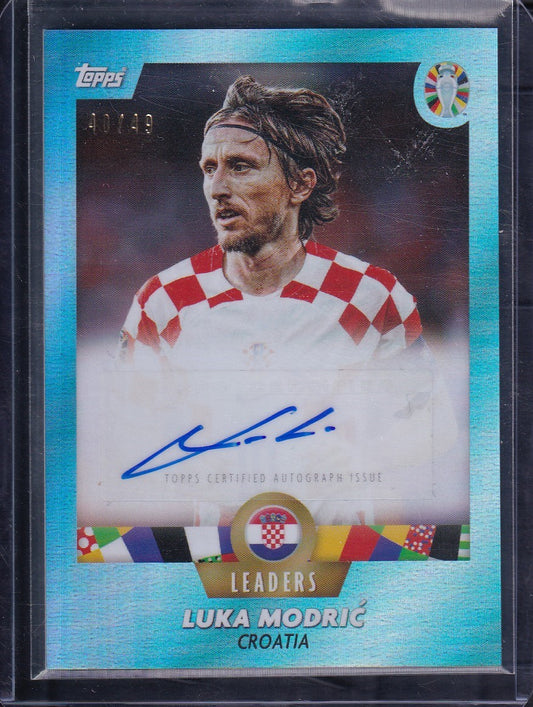 Luka Modric Leaders Autograph /49 Topps UEFA EURO 2024