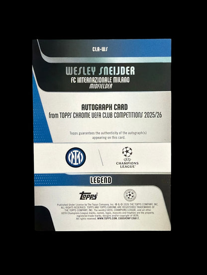 Wesley Sneijder Auto /25 Geometric Topps Chrome UCC 2025/26