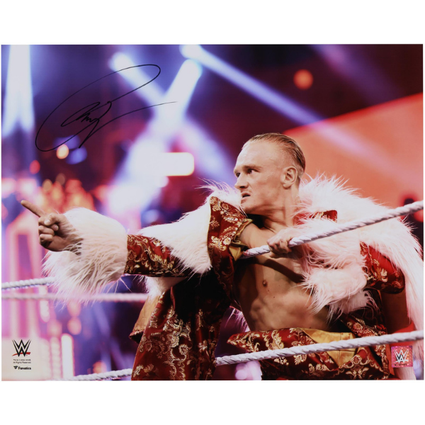 Ilja Dragunov WWE Autographed 16" x 20" Leaning On Ropes Photograph