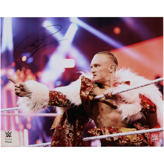 Ilja Dragunov WWE Autographed 16" x 20" Leaning On Ropes Photograph