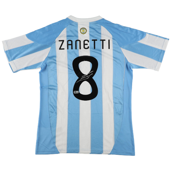 ⚽ Javier Zanetti Signiertes Argentinien Nationaltrikot – inkl. Beckett COA ⚽